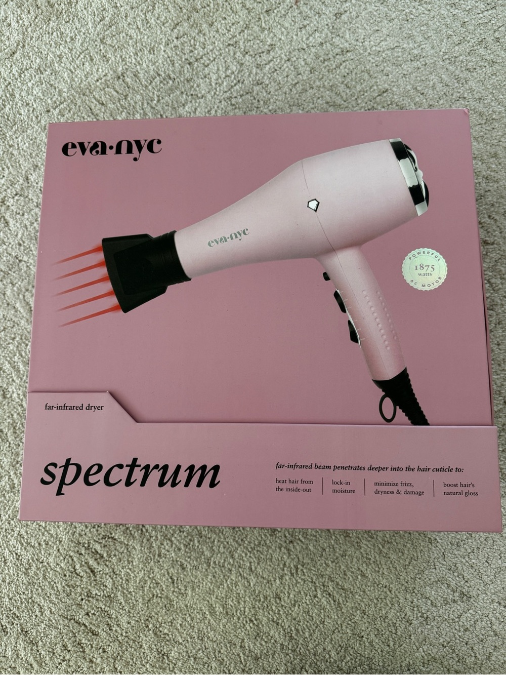 eva·nyc Pink Spectrum Far Infrared Hair Dryer